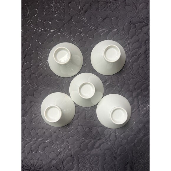 Japanese Yunomi White Porcelain Tea Cup 5pc Set NWOB Home Drinkware Gift Kitchen - Picture 6 of 8